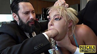 Bound Bdsm Whore Throating Cock