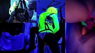 @SexyNeonKitty Cosplay Pegging Anal fucking Spiderman in the ass live on Chaturbate full scene