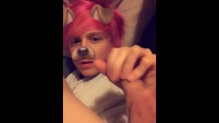 Pink-Haired Boy Gives Himself A Facial