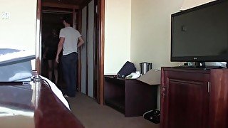 Petite ebony amateur hotel maid anal bareback