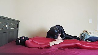 2 Spandex Guys Rub And Suck Each Other In Leohex Zentai Suits With Bukkake