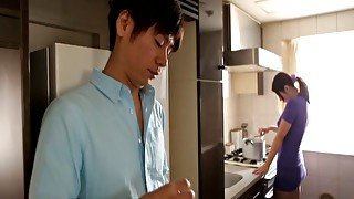 Quickie fucking in the kitchen and other places with Yukina Saeki