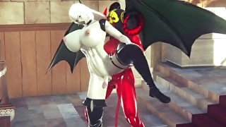 2 futa demons fuck in a church