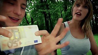 Skinny blonde agrees to fuck on the camera for some cash