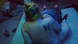 Pawg wife gets her pussy ate by BBW girlfriend