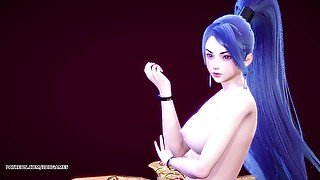 [MMD] SUNMI - Heart burn Kaisa sexy naked dance League Of Legends KDA Uncensored Hentai R18