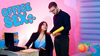 Secretary in stockings fucks handsome boss and she Squirt in the office - BrianEvansx & CelesteAlba