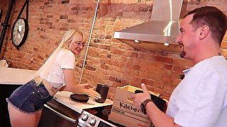 A Nerd with Big Tits is Fucked Hard by her Roommate