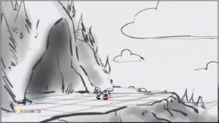 Funny cartoon playing