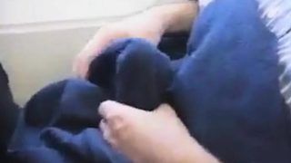 Spanish couple crazy handjob in a plane (amazing)