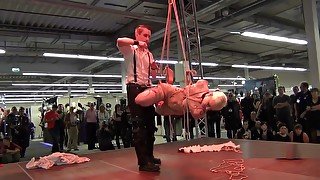 Bondage show in a shopping centre