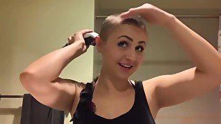 Blonde Girl Self Headshave