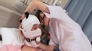 Asian nurse fucks with patient until exhaustion