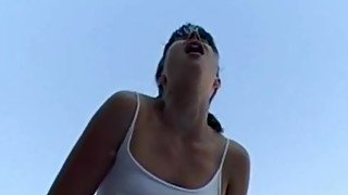 Female outdoor masturbation