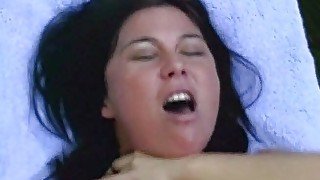 High heeled slut with small tits gets her face and pussy fucked deeply