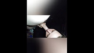 Daddy's bunny gets fucked in the dark at neighbors house