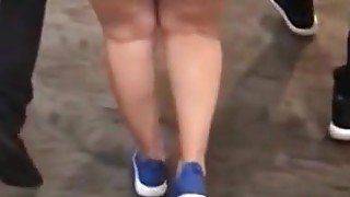 Tight Miniskirt in Mall