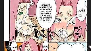 Sakura termino follando la polla de naruto porque su novio no le da