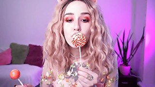 Full asmr sucking lolipops and dildos