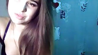 Sexy Little Brunette Is On Her Live Webcam Chatting And Sho