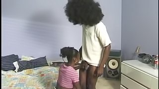 Hot ass bimbo handling a big black cock doggystyle