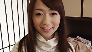 Busty Japanese chick Marina Shiraishi moans during hardcore fucking