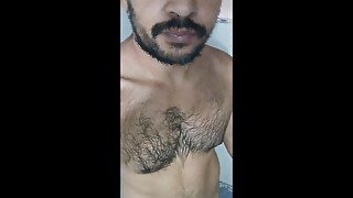 DILFs Daddy contest, shower , daddy with towel, hairy chest and cook, shower daddy, smoking daddy