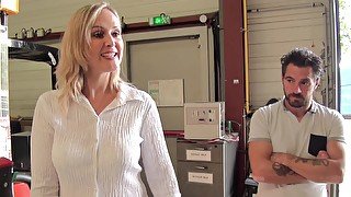 Hardcore fucking in the store with naughty blonde mature Tara