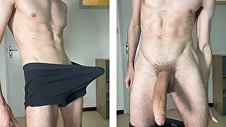 Gigantic Cock destroys the underwear