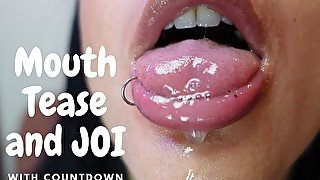 Mouth drool and countdown JOI