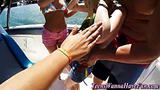 Teens fucked on yacht