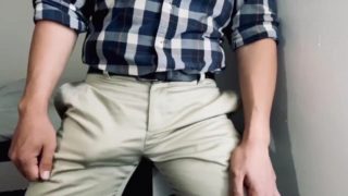 Asian Cock Grabbing And Rotation over my pants