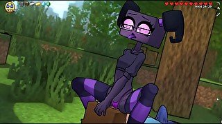 HornyCraft [Minecraft Parody Hentai game ] Ep.11 enderman girl loves to sit on Steve face