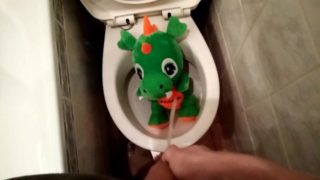 Pee on Plush Dragon