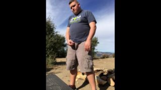 Pissing & Stroking a Bit at my Campsite