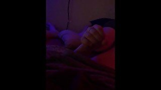 Stroking my boyfriends hard cock