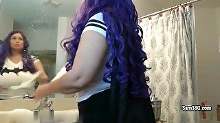 Samantha38g - Bathroom Batgirl