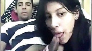 Exotic cutie sucks a weiner and enjoys ardent doggystyle sex