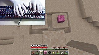 マインクラフトでおっぱいを作ってみた　手元動画　Minecraft エロ