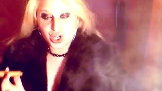 Goddess in fur coat smoking a cigar` - SuperTrip Video