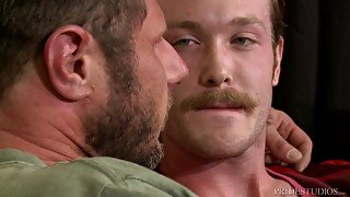 before gay anal sex Kaydin Bennett and Luke Ewing enjoy a blowjob