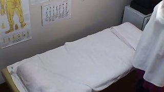 Playful Asian gets erotic rubdown on voyeur massage vid