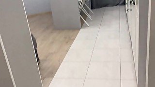 A police girl arrives at the apartment and instead of catching the robber begins to suck and fuck