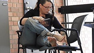 Candid Library Milf Soles (socks-to-bare!) Preview Clip