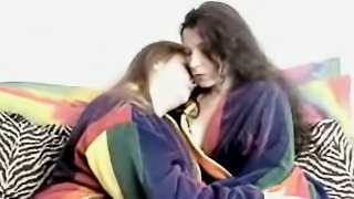 Two Horny Lesbian Chicks With Natural Tits Had Perfect Time On The Bed