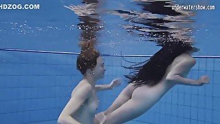 Lesbian Babes In The Pool And Redhead On Tenerife