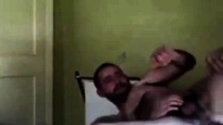 HAIRY DUDE FUCKED ALL OVER THE BED