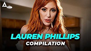 GIRLSWAY - HOT REDHEAD LAUREN PHILLIPS COMPILATION! SQUIRTING, ROUGH FINGERING, GROUP SEX, & MORE...