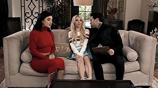 Smooth FFM threesome with tattooed Joanna Angel and Kenzie Reeves