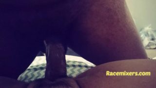 She records herself getting fucked by a black cock